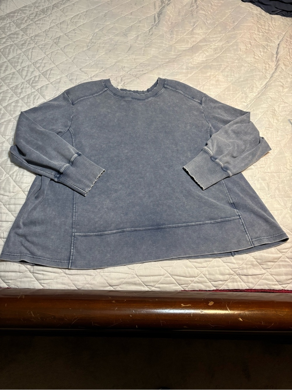 Jane Delancey Sz 3x Faded Denim-Blue Crewneck Sweatshirt.